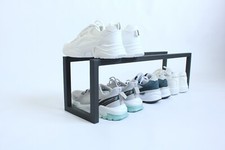 Metal Floating Floor Shoe Rack 1 Tier 24 Inches, Hallway Decor