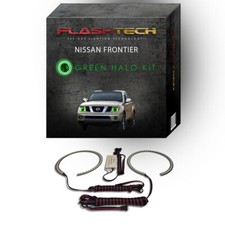 Kit de halo de faros LED ojo de ángel verde para faros Nissan Frontier 2005-2008