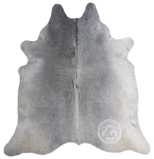 Real Cowhide Rug Grey - Size 6 X 6-7'