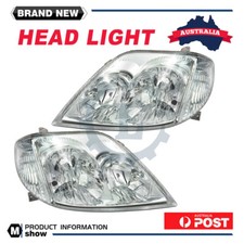 Pair LH+RH Head Light Lamp For Toyota Corolla ZZE122 Sedan Wagon 2001~2007