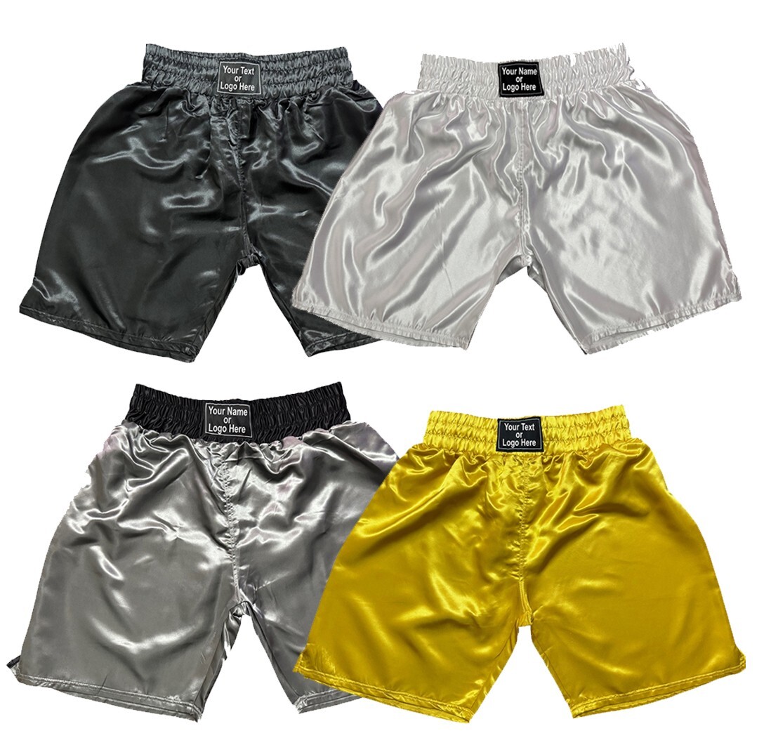 PERSONALISED BOXING SHORTS PLAIN  Training Sports Shorts 2