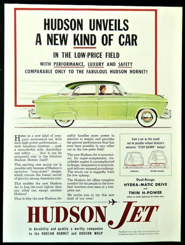 Hudson Jet car ad vintage 1953 original auto advertisement 10.5 x 8 inches