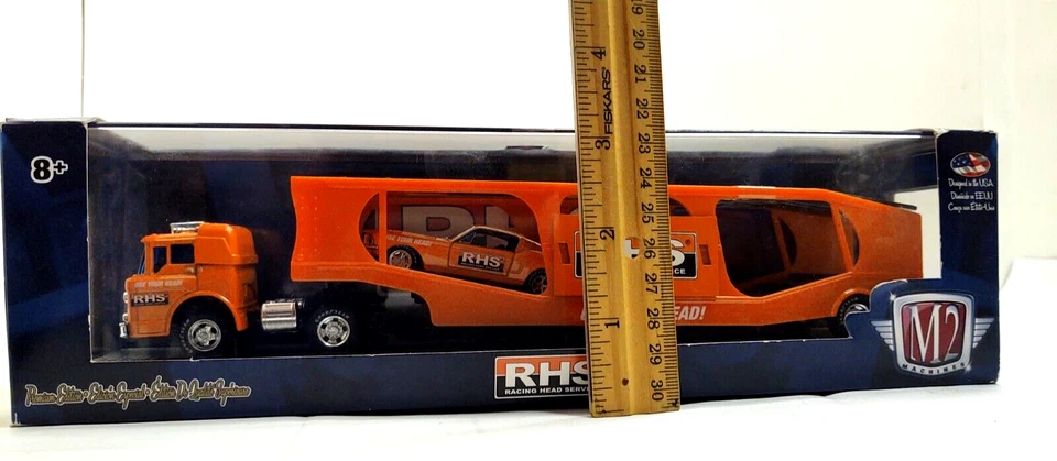 2018 M2 Machines RHS 1964 Ford Car Hauler Model Diecast w/ Car NIB 1:64 Scale - Image 3 of 4