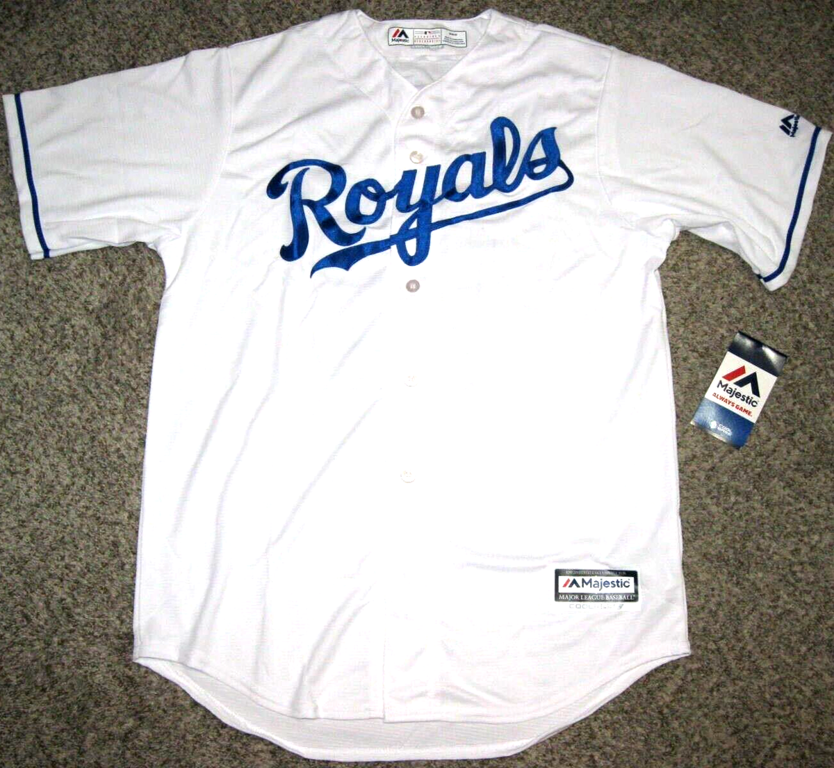 Women's Kansas City Royals Majestic Royal Plus Size League Diva Cool Base V Neck T Shirt