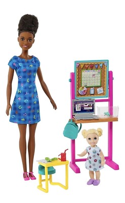Barbie in Karriere - Barbie Lehrerin Brombeere und Puppe blondes Mädchen, 3 Jahre +