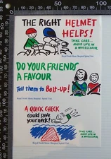 VINTAGE ROYAL NORTH SHORE HOSPITAL SPINAL UNIT ADVERTISING SAFETY PROMO STICKERS