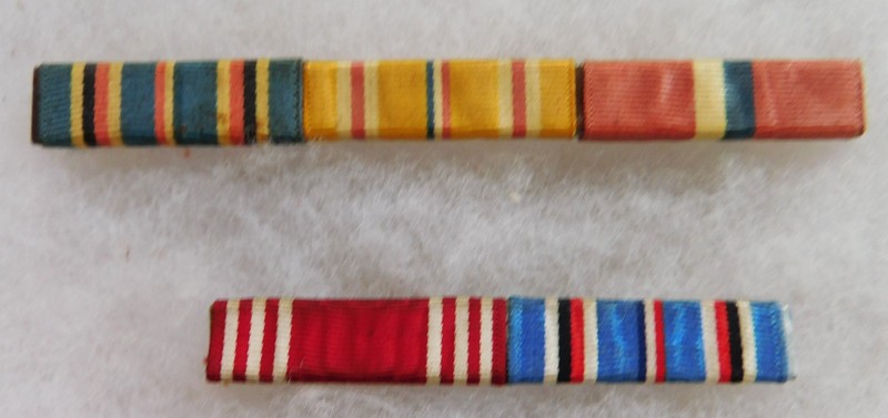 2 WWII ARMY RIBBON BARS #1
