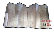 New Silver Double Bubble Jumbo Windshield Sun Shade Cars Trucks SUVS 66'' x