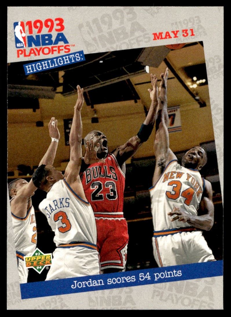 1993-94 Upper Deck NBA Playoff Highlights Michael Jordan Bulls #193 C18