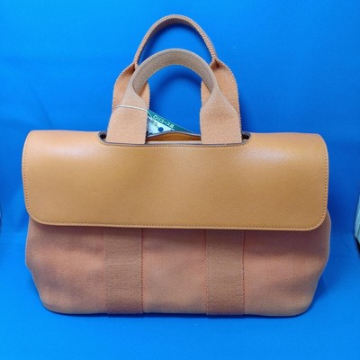 Hermes Valparaiso PM Beuteltasche Tasche Handtasche Chevron Leder orange brau...