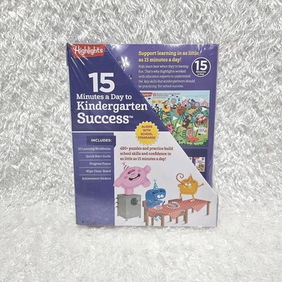 Highlights Learning Workbooks-15 Min To Kindergarten Success - 10 Books & More