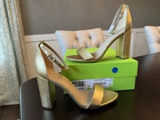 Sam Edelman Women's Size 9.5 YARO Gold Boa Met