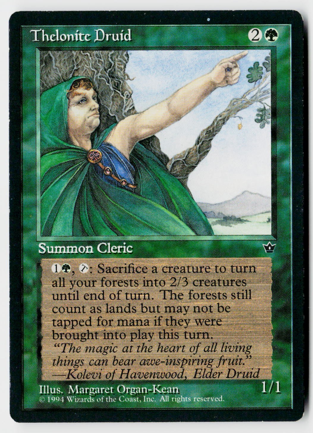 MTG Fallen Empires # Thelonite Druid Lightly played