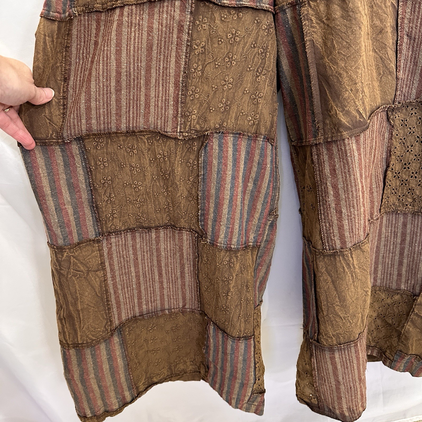 Earthbound Brown Mushroom Patchwork Overalls Jump… - image 5