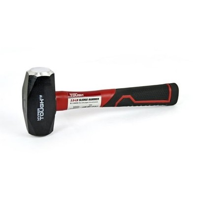 Hyper Tough 2.5 lb Small Sledge Hammer, Fiberglass Handle with Comfort Grip