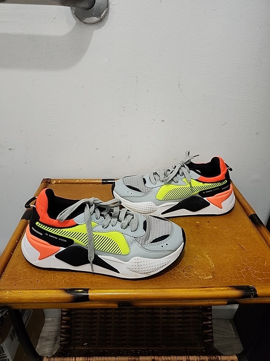 PUMA グレー/イエロー PUMA グレー/イエロー Puma RSX Hard Drive Gray Yellow Neon Orange