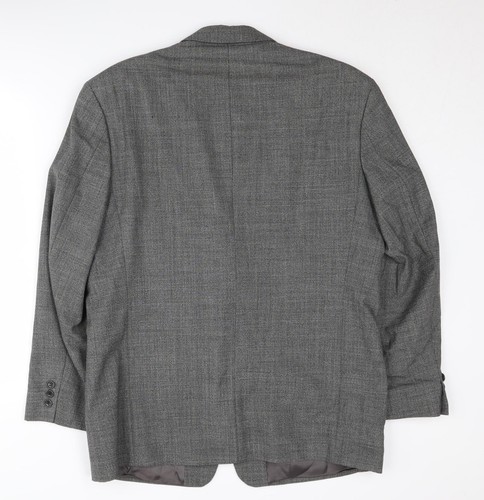 Marks and Spencer Men's Grey Check Blazer, Size 40S - Picture 2 of 12