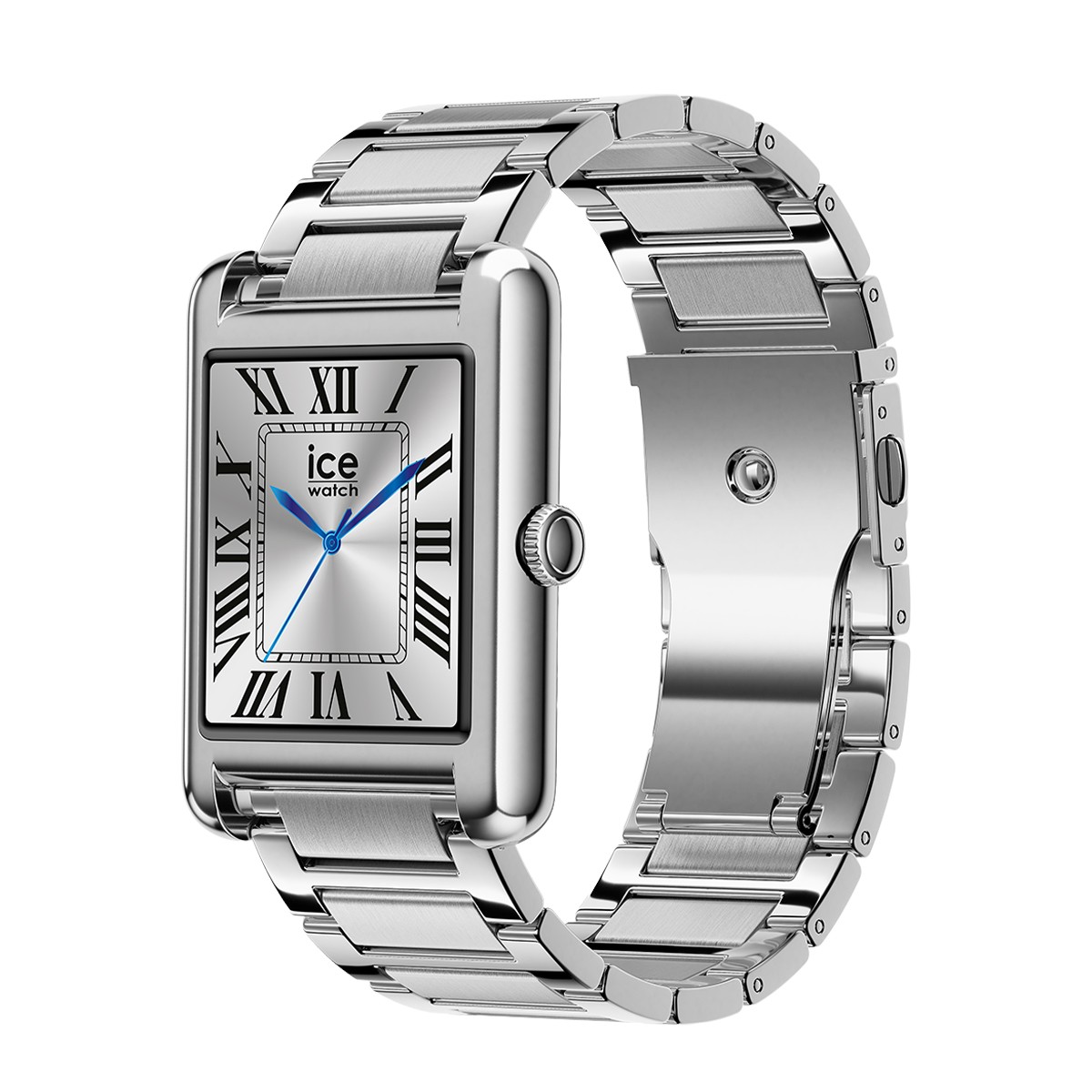 Montre connectée rectangulaire Ice Smart TK 2.0 avec son bracelet en acier élégant