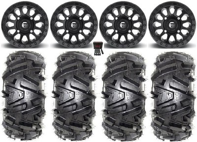 Fuel Vector MB 14'' Wheels 28'' Moto MTC Tires Can-Am Commander Maverick