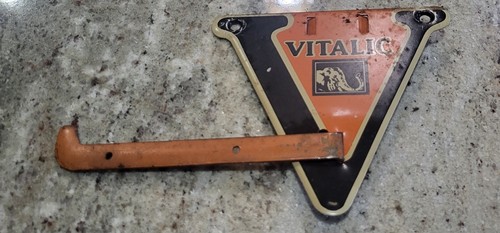Early 1900's Vitalic Motorcycle and Bicycle Tires Tin Sign Advertising