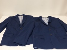 2-PACK Izod KIDS BOYS 12 Blazer Suit Jacket BLUE Stretch Flat Youth Uniform LOT
