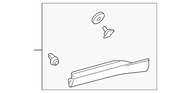 Lexus 75075-48050 subconjunto de molduras, puerta trasera, exterior derecho Lexus 2010-2015  Foto 2 de 2