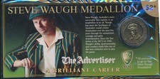 Australia: Cricket Steve Waugh 35mm Medal, The Advertiser 