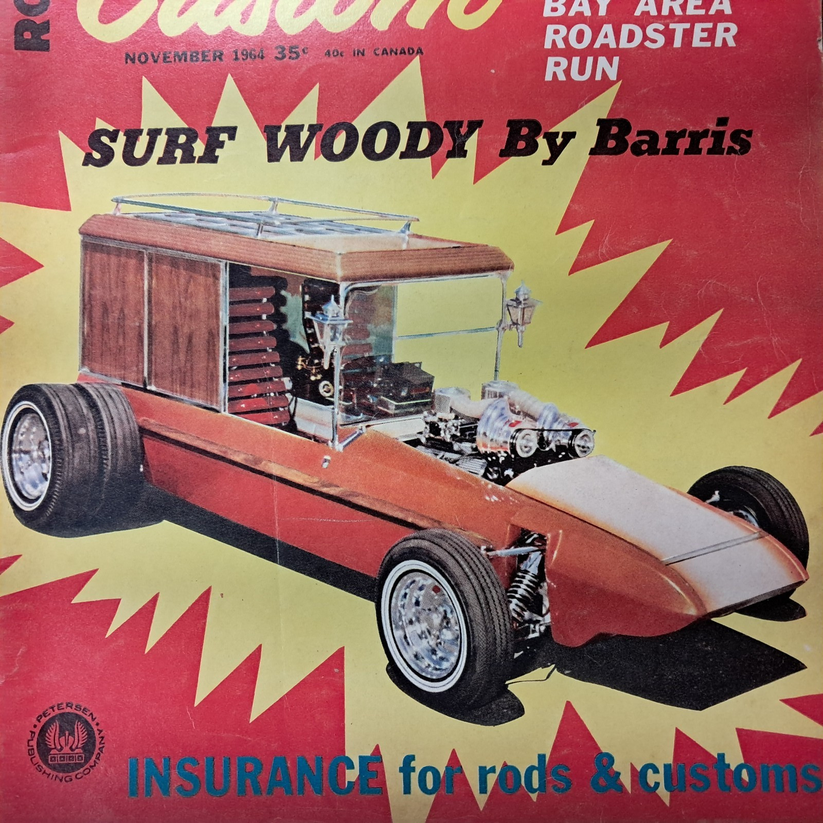 Nov. 1964 ROD & CUSTOM Surf Woody By Barris stamped Paid PX bought military base