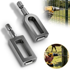 2pcs Chain Link Fence Twist Ties Tool for 9/11 Gauge Wire Twist Ties for Drill
