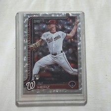 2025 Topps Series 1 - DJ Herz #287 Silver Cracked Foilboard (RC) Nationals