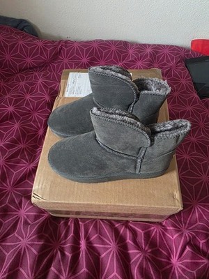 Warme Soft-Comfort Boots Grau   Gr. 38-39   Weich gefüttert   Top Zustand