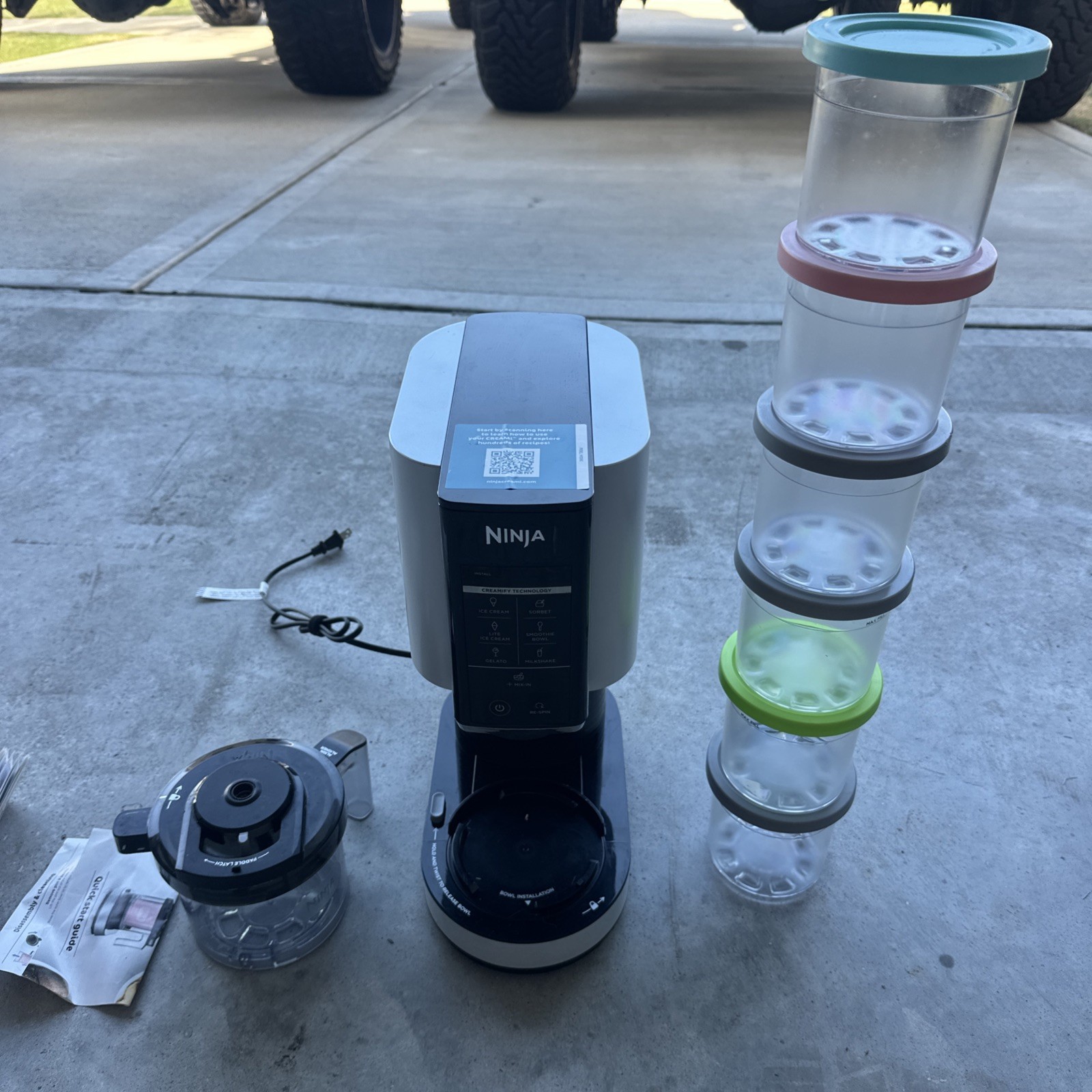 Ninja CREAMi Ice Cream Maker, for Gelato, Mix-ins, Milkshakes Sorbet, White