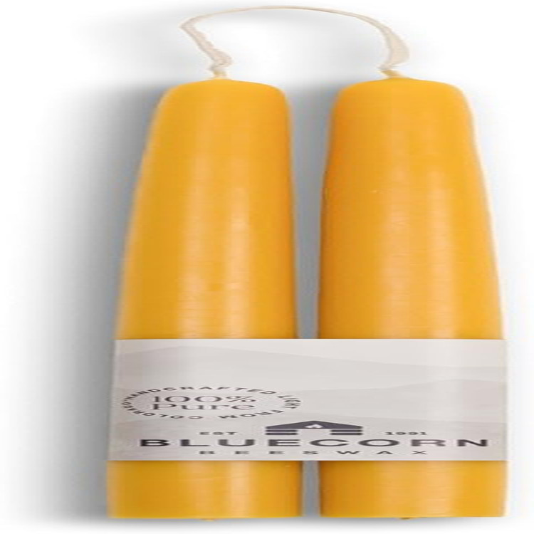 Taper Candles, 100% Pure Natural Bees Wax, 12 Inch Pair, Yel