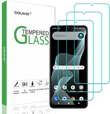  3 Pack Designed for Cricket Icon 6 / AT T Verge Screen Protector Tempered Glas