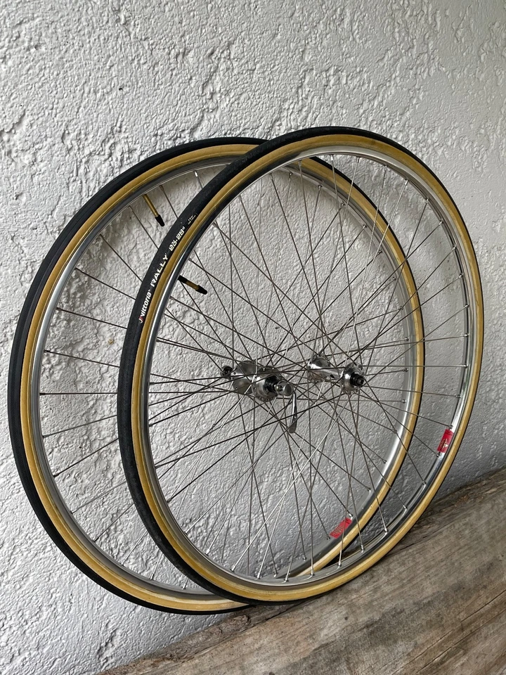 Laufradsatz Vintage Rennrad Gipiemme Naben Mavic Felgen Schlauchreifen 28“