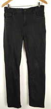 Levi's 502 18 Regular 29x31 Taper Fit Mens Boys Black Solid Stretch Jeans Denim