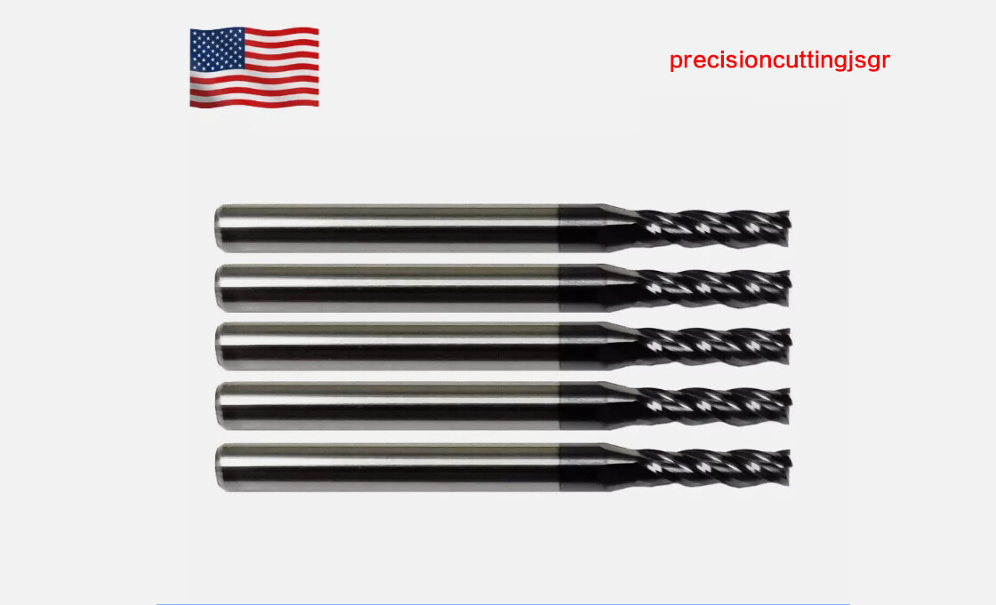 5PCS 1/16" 4 FLUTE CARBIDE END MILL - TiALN COATED USA Free shipping