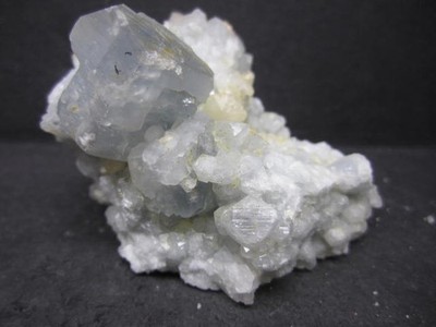 Celestite in Calcite Crystal Cluster,  Meckley's Quarry, Mandata, PA #19