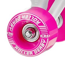 WHITE/PINK - ROLLER DERBY FIRESTAR YOUTH SKATES FOR GIRLS, BOYS, BEGINNERS, KIDS