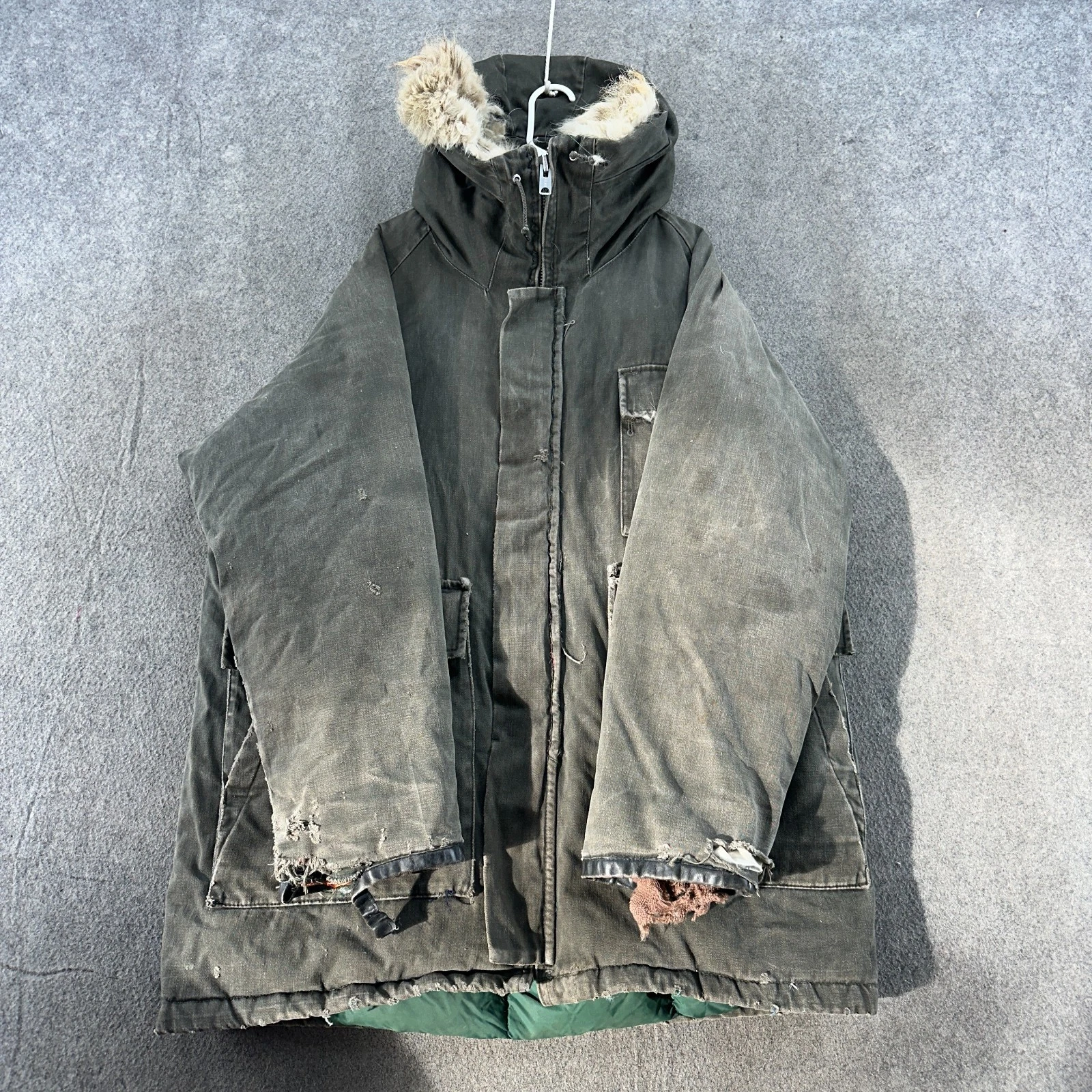 VTG Sportcaster Jacket Men XL? Green Goose Down Snowboarding Puffer Coat USA 90s