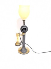 Antique Candle Stick Telephone Side Table Lamp Light  Unusual Unique Gift