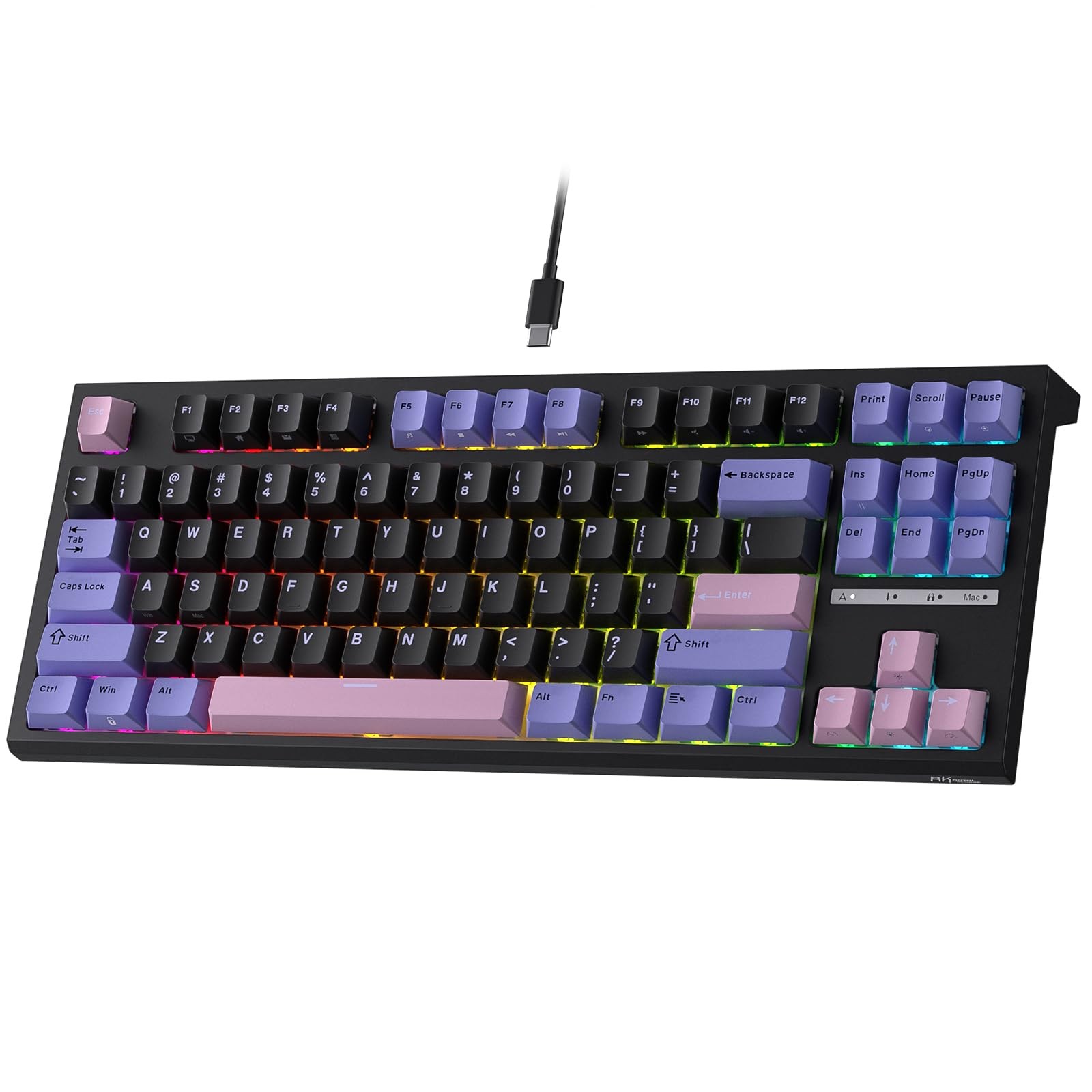 C87 HE Rapid Trigger Gaming Keyboard, 75% TKL Wired RGB Mech