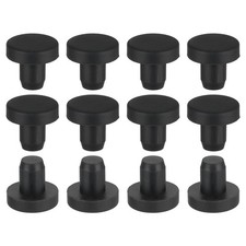 35Pcs Silicone Hole Plug 7mm Black High Temp T Type Rubber Stoppers