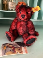 Vintage Steiff club 2003 Little Devil Red mohair Bear 6  