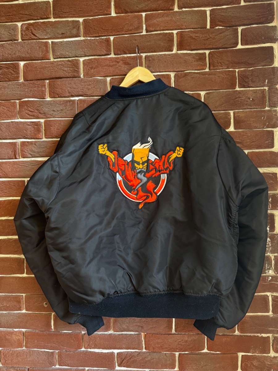 Rare 90s 1994 Thunderdome Bomber Jacket Gabber Hardcore Band xl