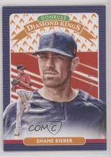 2020 Panini Donruss Diamond Kings On Fire 34/75 Shane Bieber #18 1h31
