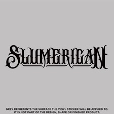 Slumerican Text Die Cut High Quality Vinyl Sticker Decal