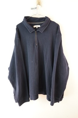 Jasper Conran Mens Blue Collared 1/4 Zip Pullover Size 5XL Cotton Outdoors