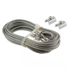 Safety Cables, 1/8 In., Carbon Steel 2-Pack 