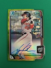 2015 Bowman Chrome Prospects Green Refractor Spencer Kieboom /99 Nationals Auto